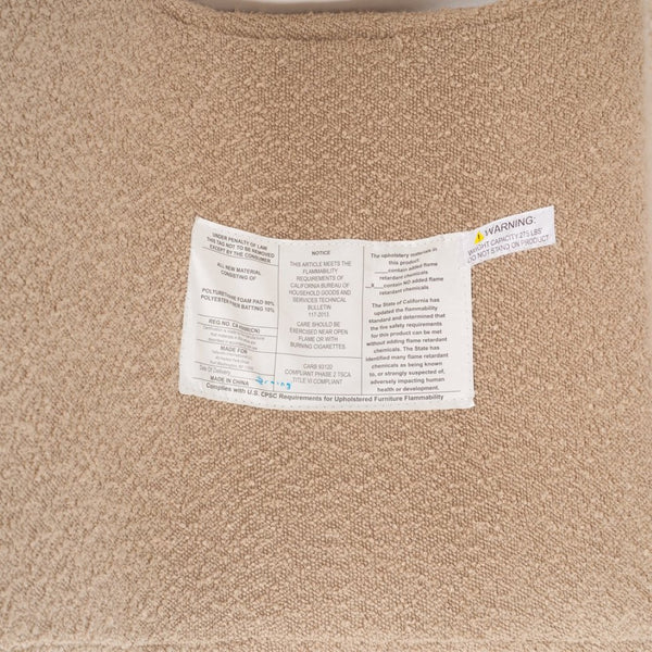Safavieh Kibo Ottoman - Chic Velvet Accent Piece With Curved Silhouette For Modern Living Spaces & Comfort Tan OTT1300H