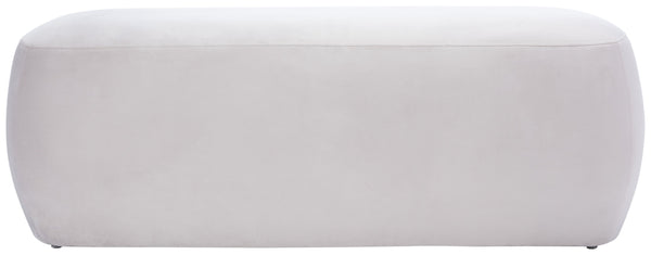 Safavieh Whitley Elegant Rectangular Ottoman - Stylish Velvet Upholstery With Solid Wood Frame For Your Home Greige Solid Wood,Plywood ,Velvet,Ca Foam Ott1301a