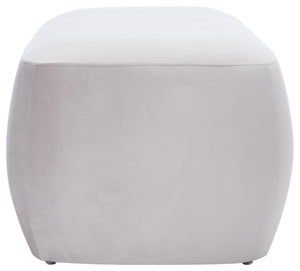 Safavieh Whitley Elegant Rectangular Ottoman - Stylish Velvet Upholstery With Solid Wood Frame For Your Home Greige Solid Wood,Plywood ,Velvet,Ca Foam Ott1301a