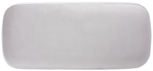 Safavieh Whitley Elegant Rectangular Ottoman - Stylish Velvet Upholstery With Solid Wood Frame For Your Home Greige Solid Wood,Plywood ,Velvet,Ca Foam Ott1301a