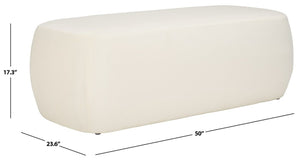 Safavieh Whitley Rectangular Ottoman Cream OTT1301B