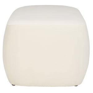 Safavieh Whitley Elegant Rectangular Ottoman - Stylish Velvet Upholstery With Solid Wood Frame For Your Home Cream Wood,Fabric,Foam Ott1301b