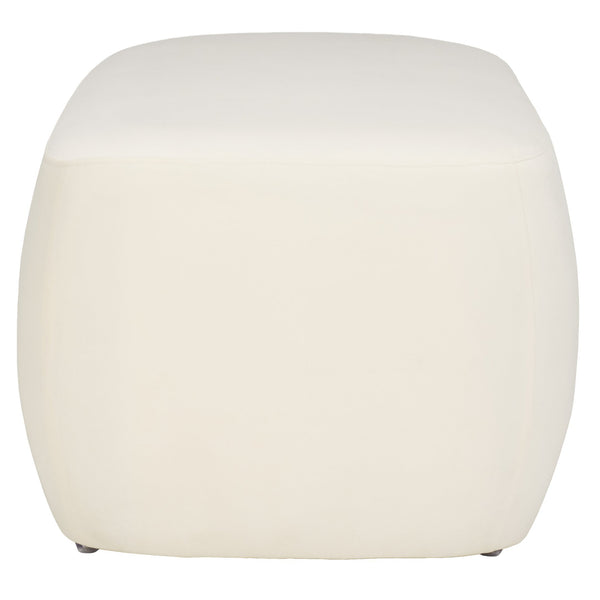 Safavieh Whitley Elegant Rectangular Ottoman - Stylish Velvet Upholstery With Solid Wood Frame For Your Home Cream Wood,Fabric,Foam Ott1301b