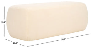 Safavieh Whitley Rectangular Ottoman Cream OTT1301E