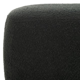 Safavieh Whitley Rectangular Ottoman W/ Wood Legs OTT1302B Black Boucle / Brown