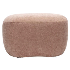 Safavieh Regut Ottoman - Stylish Peach Seating Solution With Solid Wood Support For Cozy Living Spaces Peach Wood,Fabric,Foam Ott1303a