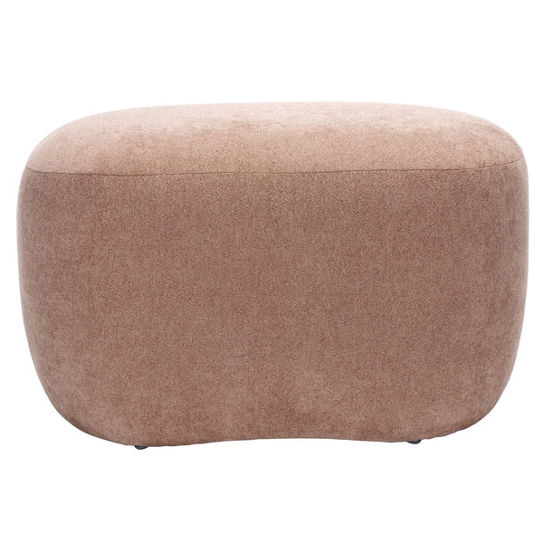 Safavieh Regut Ottoman - Stylish Peach Seating Solution With Solid Wood Support For Cozy Living Spaces Peach Wood,Fabric,Foam Ott1303a
