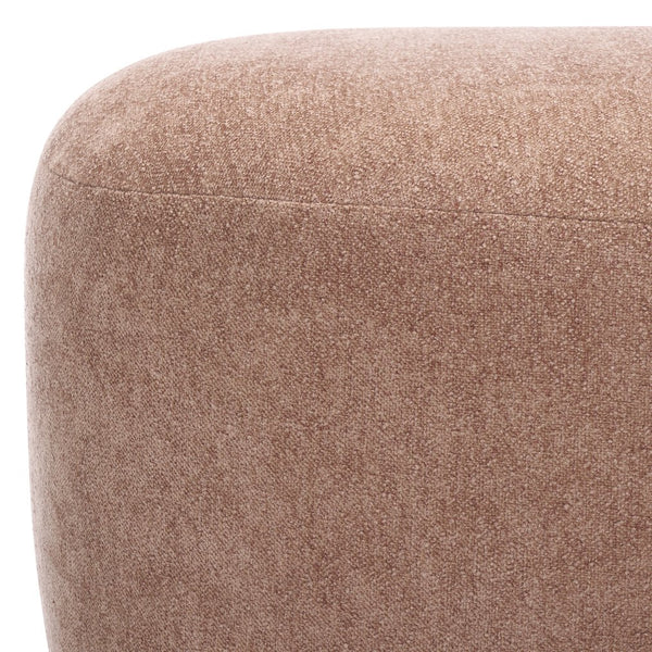 Safavieh Regut Ottoman - Stylish Peach Seating Solution With Solid Wood Support For Cozy Living Spaces Peach Wood,Fabric,Foam Ott1303a
