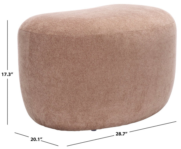 Safavieh Regut Ottoman - Stylish Peach Seating Solution With Solid Wood Support For Cozy Living Spaces Peach Wood,Fabric,Foam Ott1303a