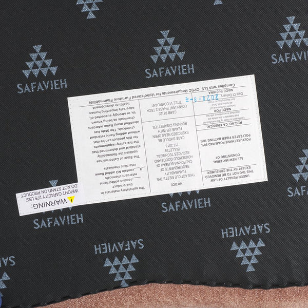 Safavieh Regut Ottoman - Stylish Peach Seating Solution With Solid Wood Support For Cozy Living Spaces Peach Wood,Fabric,Foam Ott1303a