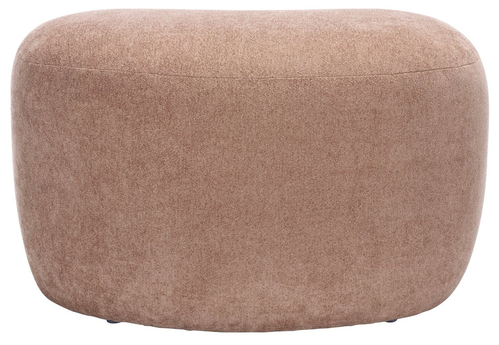 Safavieh Regut Ottoman - Stylish Peach Seating Solution With Solid Wood Support For Cozy Living Spaces Peach Wood,Fabric,Foam Ott1303a