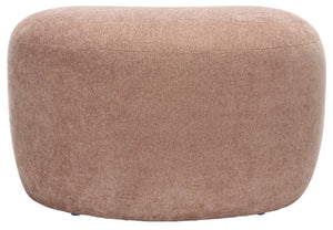 Safavieh Regut Ottoman - Stylish Peach Seating Solution With Solid Wood Support For Cozy Living Spaces Peach Wood,Fabric,Foam Ott1303a