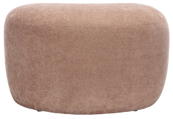 Safavieh Regut Ottoman - Stylish Peach Seating Solution With Solid Wood Support For Cozy Living Spaces Peach Wood,Fabric,Foam Ott1303a