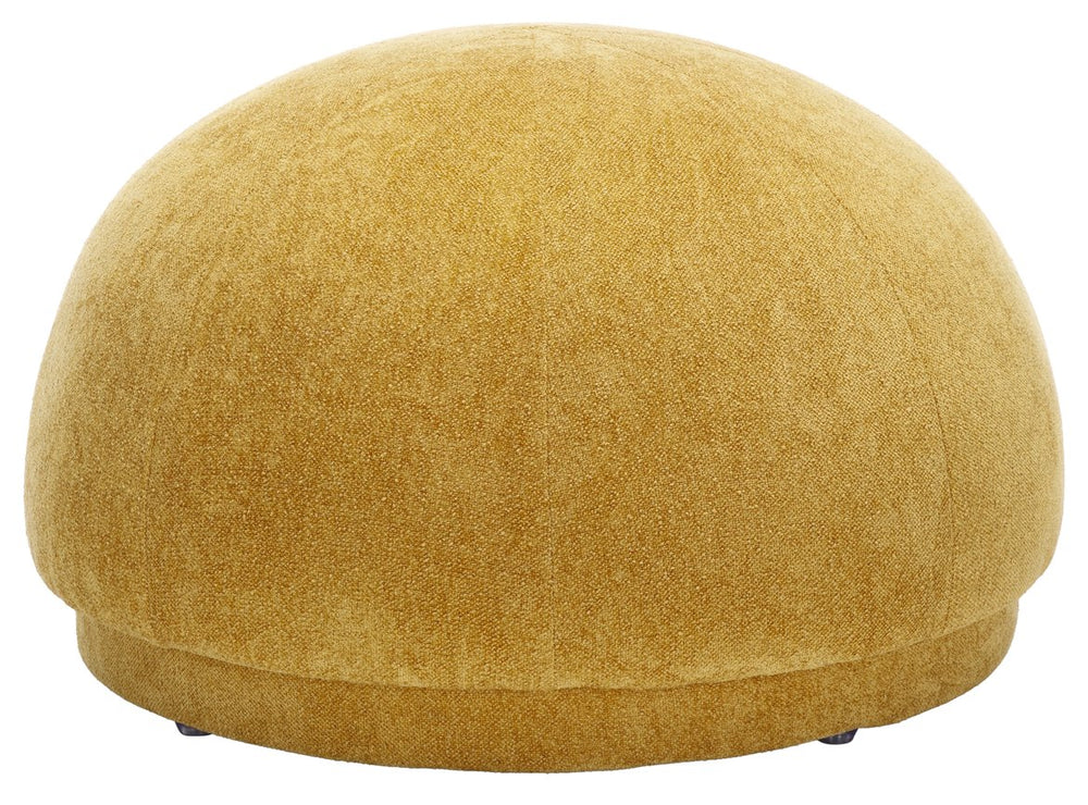 Safavieh Lipy Half Sphere Ottoman In Mustard - Stylish, Durable, And Cozy Foam-cushioned Seating For Your Home Mustard Wood,Fabric,Foam Ott1304a