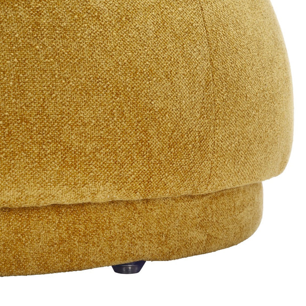 Safavieh Lipy Half Sphere Ottoman In Mustard - Stylish, Durable, And Cozy Foam-cushioned Seating For Your Home Mustard Wood,Fabric,Foam Ott1304a