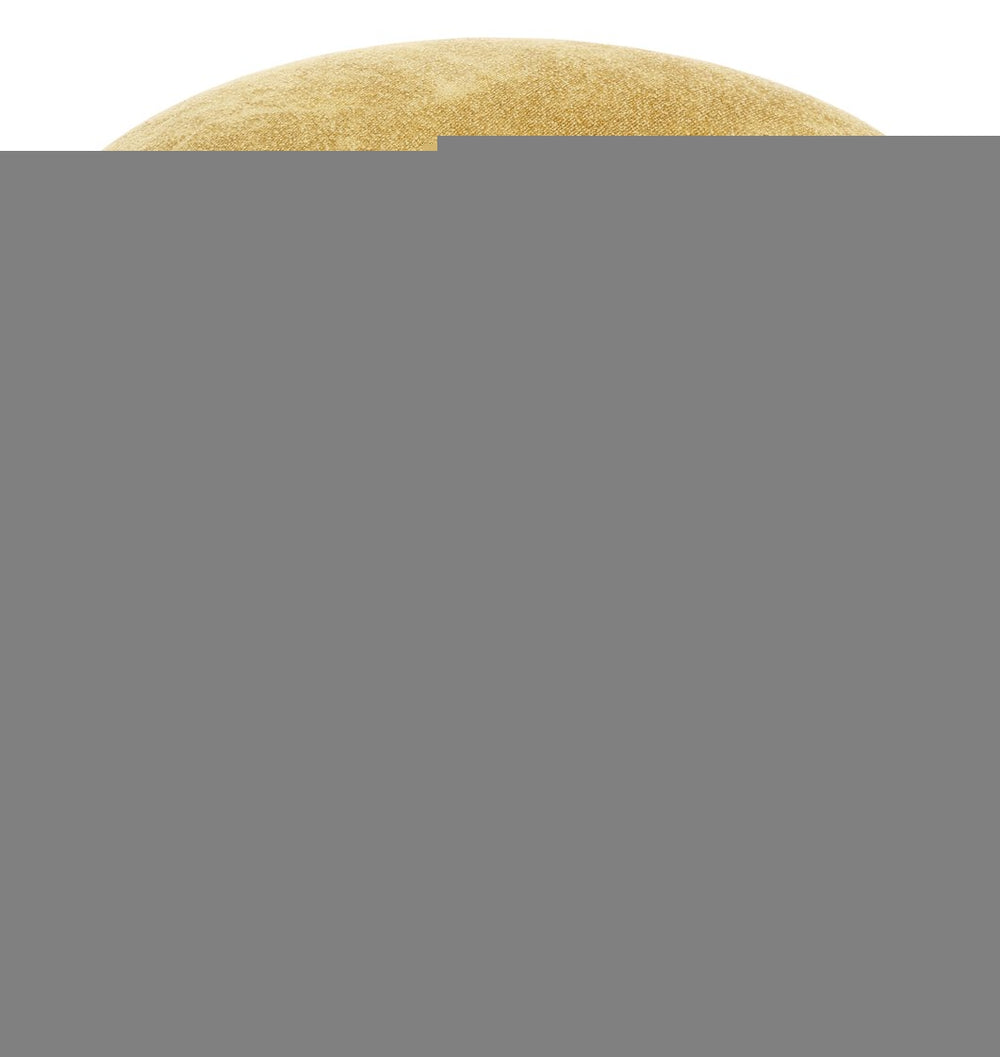 Safavieh Dreid Round Top Ottoman In Mustard - Chic, Durable, And Stylish Accent Piece For Your Home Decor Mustard Wood,Fabric,Foam Ott1305a