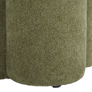 Safavieh Farq Square Top Ottoman In Moss - Stylish Solid Wood Design For Comfort & Versatile Home Decor Moss Wood,Fabric,Foam Ott1306a