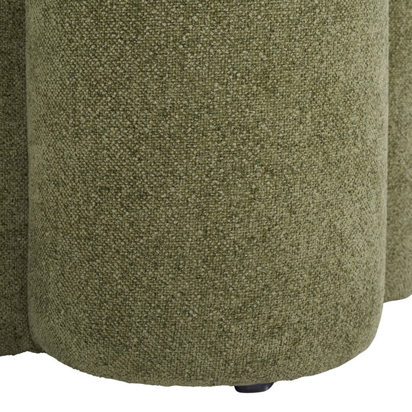 Safavieh Farq Square Top Ottoman In Moss - Stylish Solid Wood Design For Comfort & Versatile Home Decor Moss Wood,Fabric,Foam Ott1306a