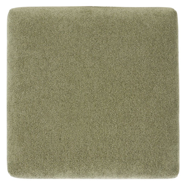 Safavieh Farq Square Top Ottoman In Moss - Stylish Solid Wood Design For Comfort & Versatile Home Decor Moss Wood,Fabric,Foam Ott1306a