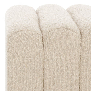 Safavieh Joseph Square Ottoman - Elegant Boucle Design For Ultimate Comfort And Sophisticated Living Spaces Beige Wood,Fabric,Foam Ott1307a