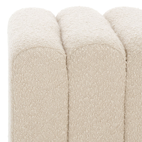 Safavieh Joseph Square Ottoman - Elegant Boucle Design For Ultimate Comfort And Sophisticated Living Spaces Beige Wood,Fabric,Foam Ott1307a