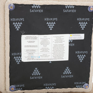 Safavieh Joseph Square Ottoman - Elegant Boucle Design For Ultimate Comfort And Sophisticated Living Spaces Beige Wood,Fabric,Foam Ott1307a