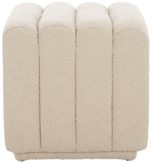 Safavieh Joseph Square Ottoman - Elegant Boucle Design For Ultimate Comfort And Sophisticated Living Spaces Beige Wood,Fabric,Foam Ott1307a