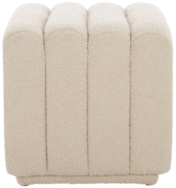 Safavieh Joseph Square Ottoman - Elegant Boucle Design For Ultimate Comfort And Sophisticated Living Spaces Beige Wood,Fabric,Foam Ott1307a