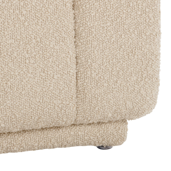 Safavieh Joseph Square Ottoman - Elegant Boucle Design For Ultimate Comfort And Sophisticated Living Spaces Beige Wood,Fabric,Foam Ott1307a