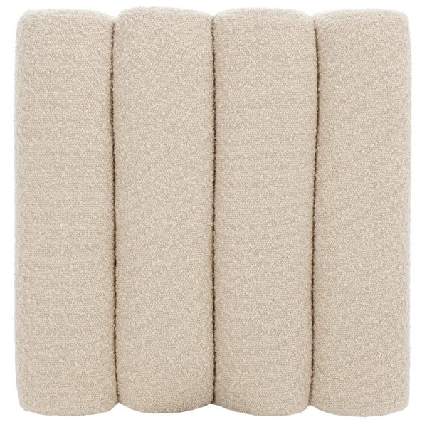 Safavieh Joseph Square Ottoman - Elegant Boucle Design For Ultimate Comfort And Sophisticated Living Spaces Beige Wood,Fabric,Foam Ott1307a