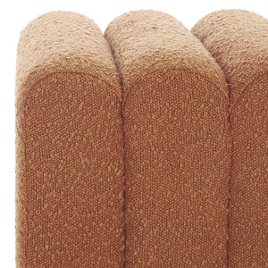 Safavieh Joseph Square Ottoman - Elegant Boucle Design For Ultimate Comfort And Sophisticated Living Spaces Rust Wood,Fabric,Foam Ott1307b