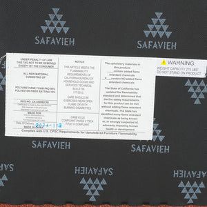 Safavieh Joseph Square Ottoman - Elegant Boucle Design For Ultimate Comfort And Sophisticated Living Spaces Rust Wood,Fabric,Foam Ott1307b