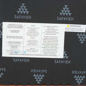 Safavieh Joseph Square Ottoman - Elegant Boucle Design For Ultimate Comfort And Sophisticated Living Spaces Rust Wood,Fabric,Foam Ott1307b