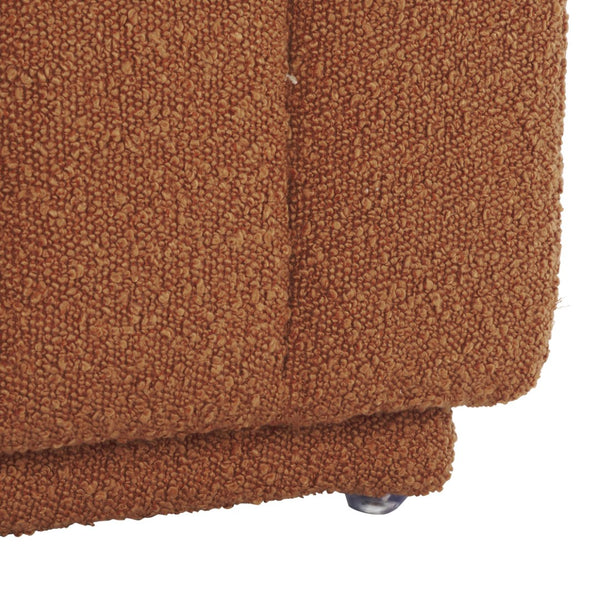 Safavieh Joseph Square Ottoman - Elegant Minimalist Accent Piece Offering Plush Comfort And Versatile Style Rust Boucle OTT1307B