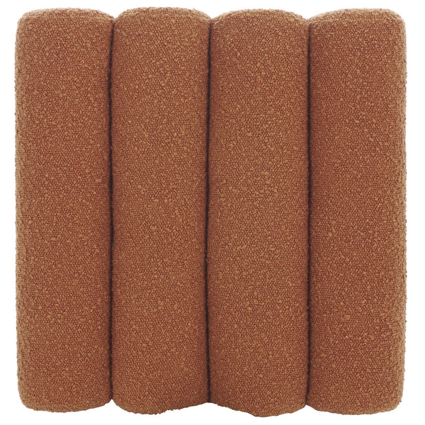 Safavieh Joseph Square Ottoman - Elegant Boucle Design For Ultimate Comfort And Sophisticated Living Spaces Rust Wood,Fabric,Foam Ott1307b