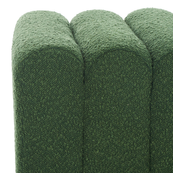Safavieh Joseph Square Ottoman - Elegant Boucle Design For Ultimate Comfort And Sophisticated Living Spaces Pine Green Wood,Fabric,Foam Ott1307c