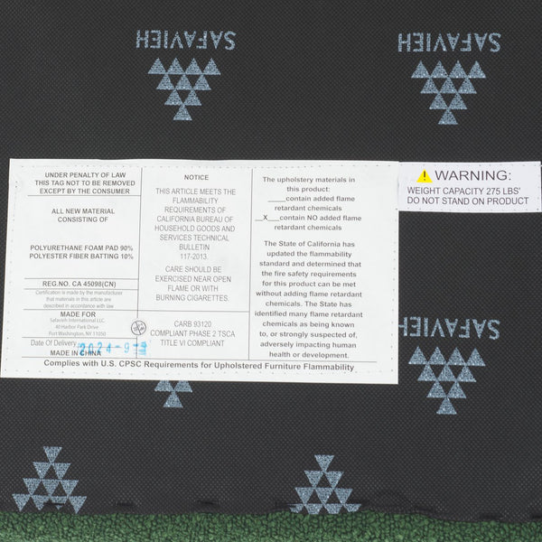 Safavieh Joseph Square Ottoman - Elegant Boucle Design For Ultimate Comfort And Sophisticated Living Spaces Pine Green Wood,Fabric,Foam Ott1307c