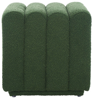 Safavieh Joseph Square Ottoman - Elegant Boucle Design For Ultimate Comfort And Sophisticated Living Spaces Pine Green Wood,Fabric,Foam Ott1307c