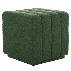 Safavieh Joseph Square Ottoman - Elegant Boucle Design For Ultimate Comfort And Sophisticated Living Spaces Pine Green Wood,Fabric,Foam Ott1307c