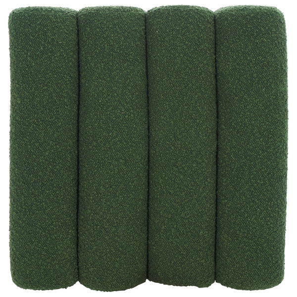 Safavieh Joseph Square Ottoman - Elegant Boucle Design For Ultimate Comfort And Sophisticated Living Spaces Pine Green Wood,Fabric,Foam Ott1307c