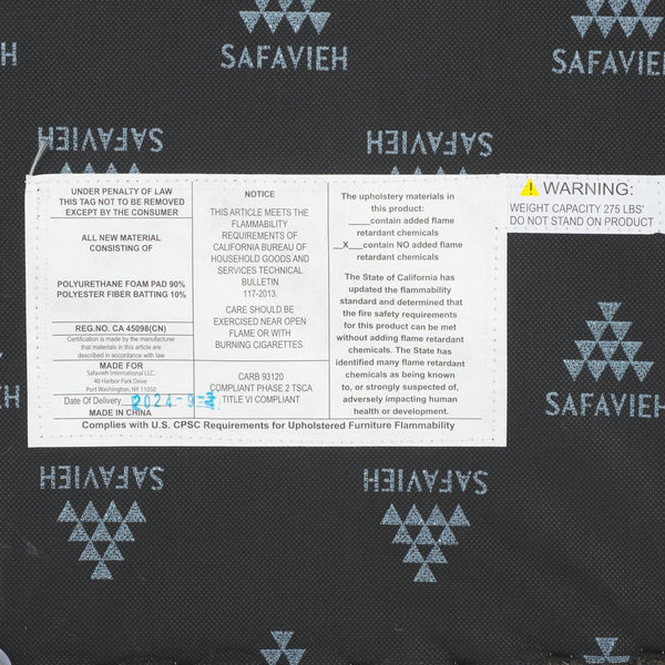 Safavieh Joseph Square Ottoman - Elegant Boucle Design For Ultimate Comfort And Sophisticated Living Spaces Brown Wood,Fabric,Foam Ott1307d