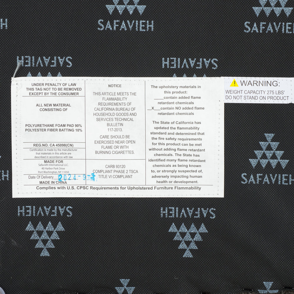 Safavieh Joseph Square Ottoman - Elegant Boucle Design For Ultimate Comfort And Sophisticated Living Spaces Brown Wood,Fabric,Foam Ott1307d