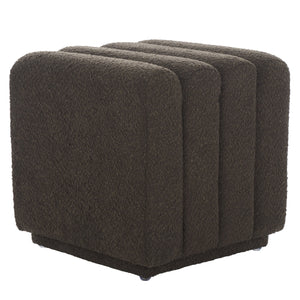Safavieh Joseph Square Ottoman - Elegant Boucle Design For Ultimate Comfort And Sophisticated Living Spaces Brown Wood,Fabric,Foam Ott1307d