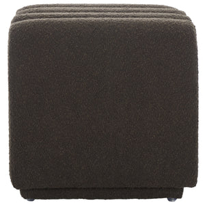 Safavieh Joseph Square Ottoman - Elegant Boucle Design For Ultimate Comfort And Sophisticated Living Spaces Brown Wood,Fabric,Foam Ott1307d