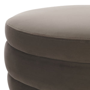 Safavieh Rohan Layered Cocktail Ottoman - Chic Contemporary Design For Stylish Living Rooms And Offices Brown Wood,Fabric,Foam Ott1308a