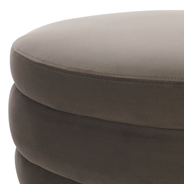 Safavieh Rohan Layered Cocktail Ottoman - Chic Contemporary Design For Stylish Living Rooms And Offices Brown Wood,Fabric,Foam Ott1308a
