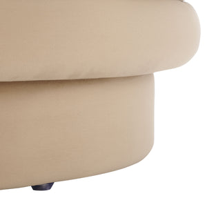 Safavieh Rohan Layered Cocktail Ottoman - Chic Contemporary Design For Stylish Living Rooms And Offices Light Brown Wood,Fabric,Foam Ott1308b