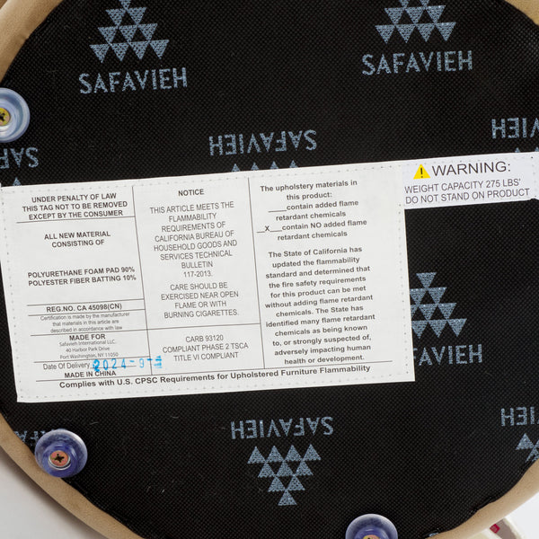 Safavieh Rohan Layered Ottoman - Luxurious Comfort And Style For Your Living Space, Perfect For Relaxation Chocolate Wood,Fabric,Foam Ott1309a