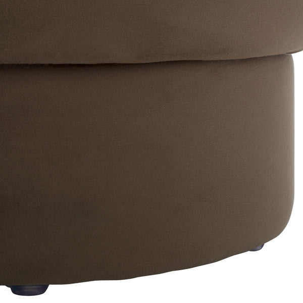 Safavieh Rohan Layered Ottoman - Luxurious Comfort And Style For Your Living Space, Perfect For Relaxation Chocolate Wood,Fabric,Foam Ott1309a