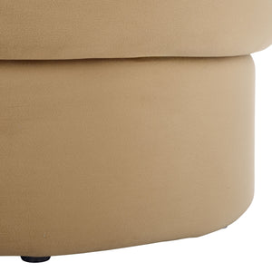 Safavieh Rohan Layered Ottoman - Luxurious Comfort And Style For Your Living Space, Perfect For Relaxation Tan Wood,Fabric,Foam Ott1309b